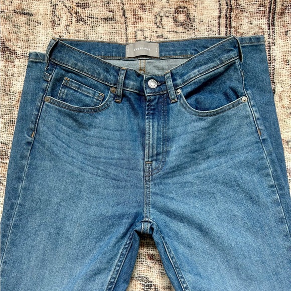EVERLANE// High-rise Skinny Ankle Jean in Mid-Blue, Size 26 - Picture 4 of 7